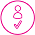pink insurance and repatriation icon