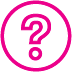 FAQ question mark icon in pink