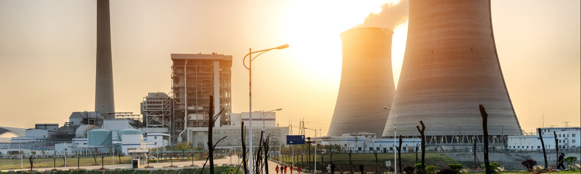 Image of a power station in the sun