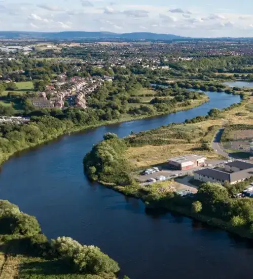 Zoomed out image of an area in Teesside