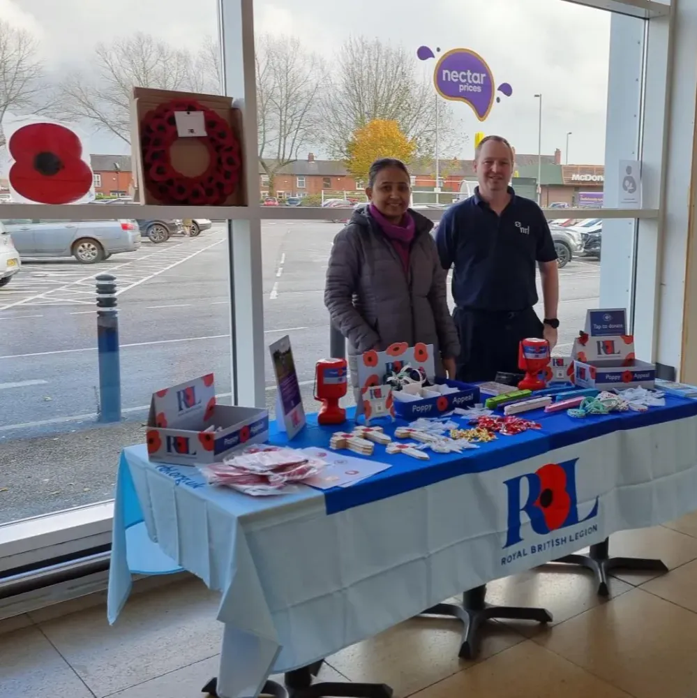 Poppy appeal volunteering in Wigan